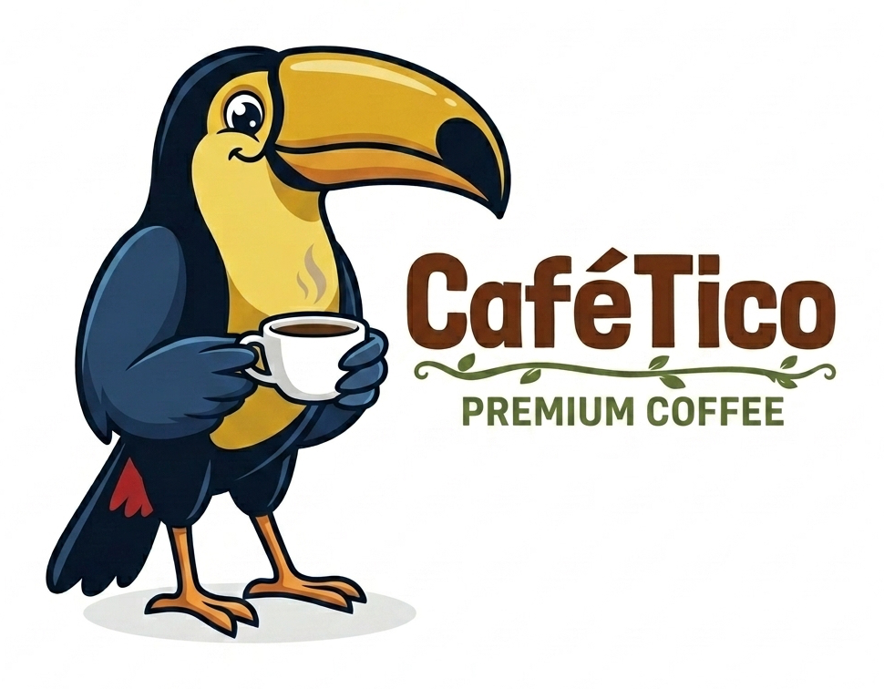 CaféTico Coffee Logo